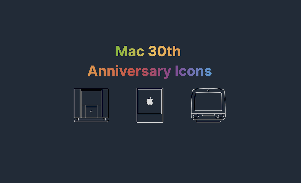 Mac 30th Anniversary Icons